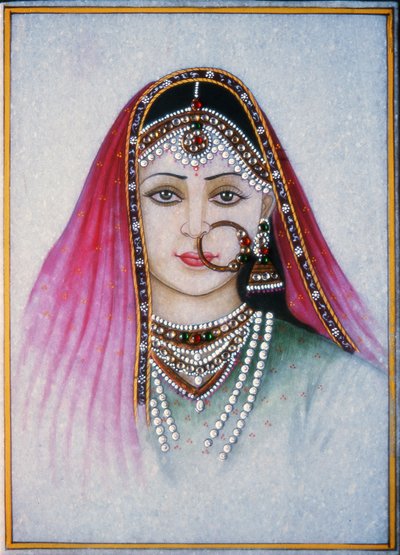 Een Rajasthani Dame door School Indian
