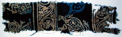 Blokgedrukt textiel fragment, Indiaas (katoen) door School Indian