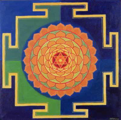 Gayatri Yantra Tekening door School Indian