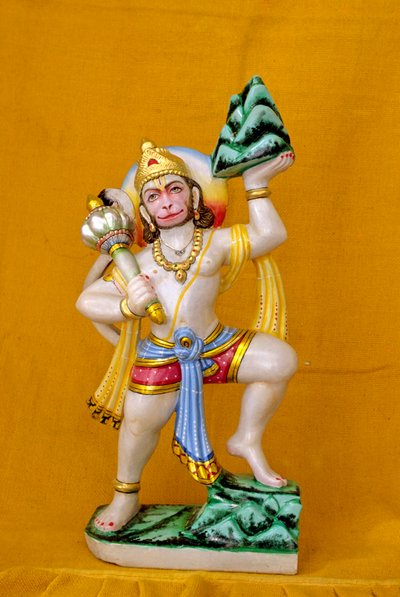 Heer Hanuman in Marmer India door School Indian