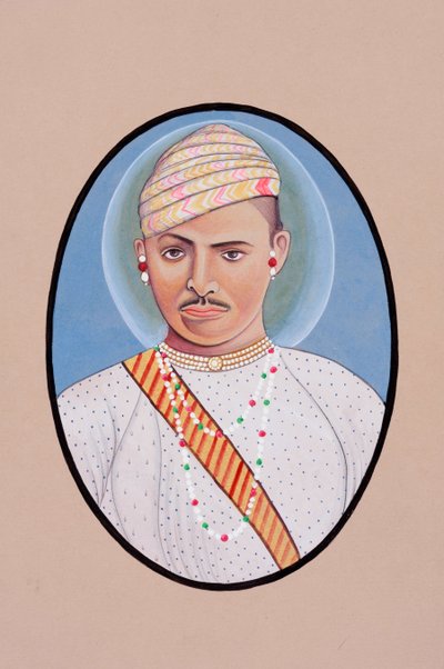 Miniatuurschilderij van Maharao Umed Singh door School Indian