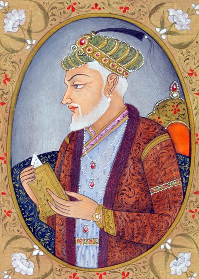 Miniatuurschilderij van Moghul Keizer Aurangzeb India Azië door School Indian