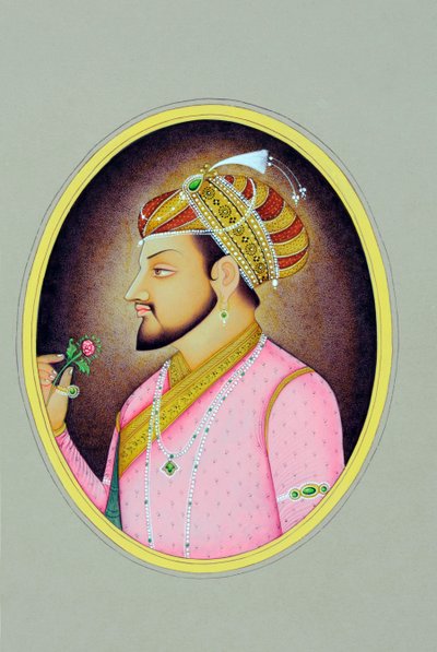 Miniatuurschilderij van Mughal Keizer Shah Jahan door School Indian