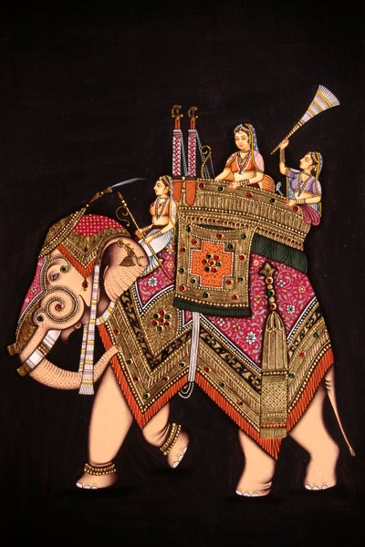 Miniatuurschilderij van Mumtaz Mahal op papier door School Indian