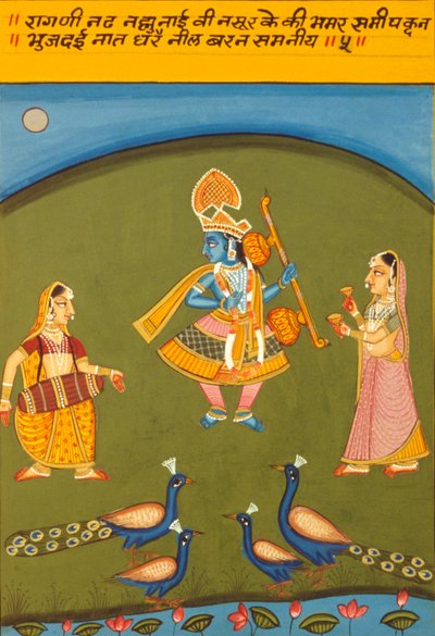 Miniatuurschilderij op papier, Ragini N Ad, Natnaltdwara School door School Indian