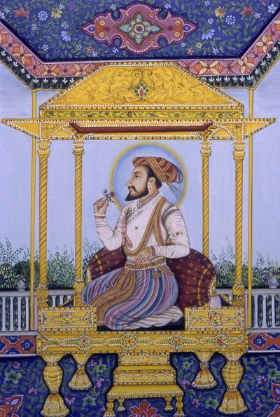 Mughal keizer Shah Jahan miniatuurschilderij door School Indian