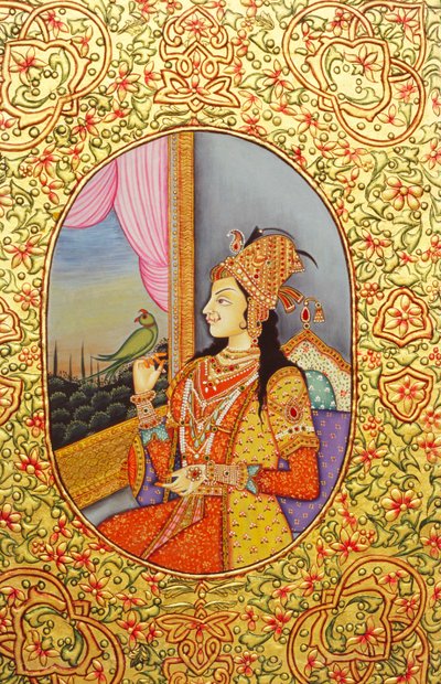 Mogolprinses Mumtaz Mahal miniatuurschildering door School Indian
