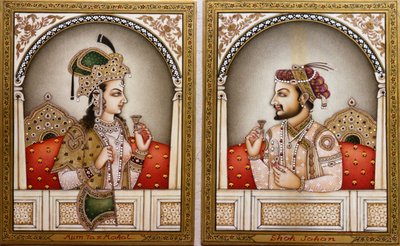 Mumtaz Mahal en Shah Jahan door School Indian