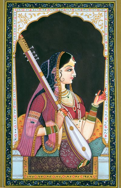 Muzikante Dame door School Indian