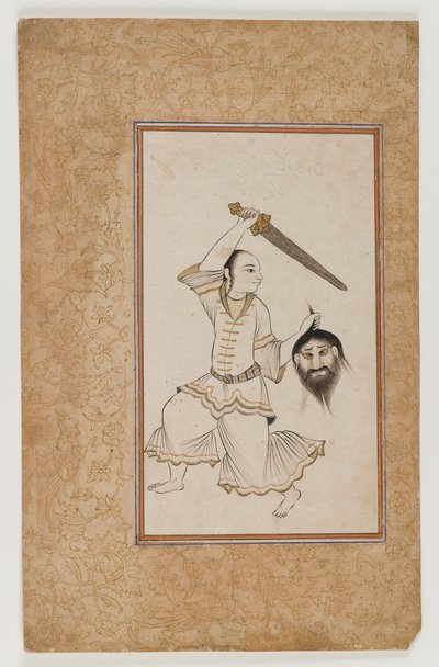 Mythisch figuur uit een astrologisch manuscript door School Indian