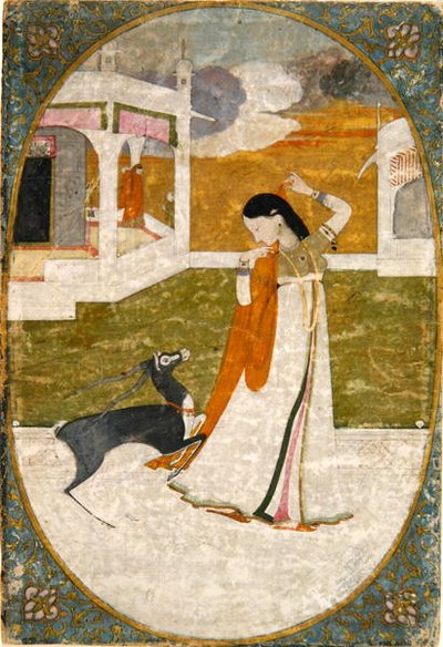 Nayika met hert, Punjab Hills door School Indian