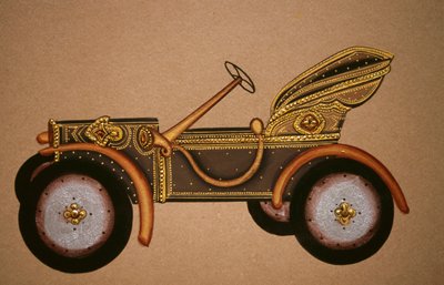 Schilderij van oud koninklijk wagenpatroon, India door School Indian