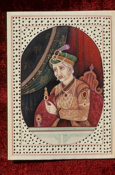 Portret van Akbar door School Indian