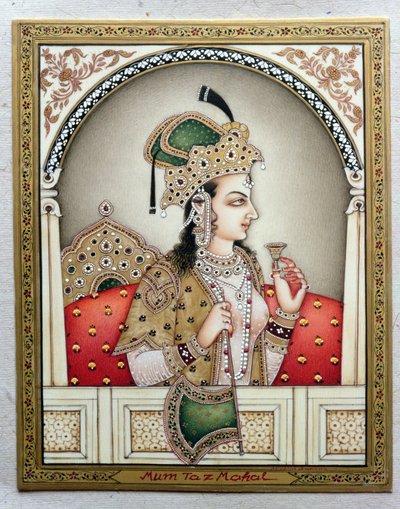 Portret van Arjumand Banu Begum (d.1631) Mumtaz-i Mahal door School Indian