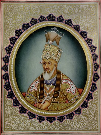 Portret van Bahadur Shah II (1775-1862) door School Indian