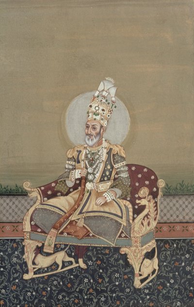 Portret van Bahadur Shah II (1775-1862) door School Indian