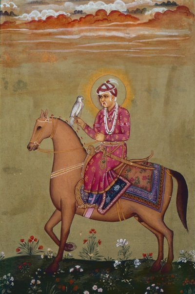 Portret van keizer Jahangir (1569-1627) door School Indian