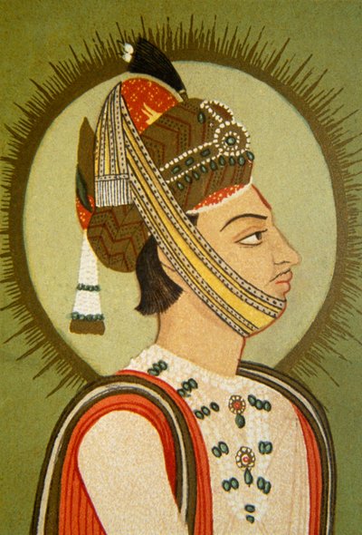 Portret van Maharaja Jay Singh III, Jaipur, Rajasthan, India door School Indian