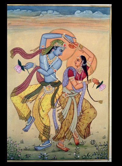 Radha en Krishna door School Indian
