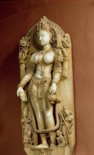 Sarasvati, de godin van het leren, Pallu, Rajasthan, Chauhan dynastie door School Indian