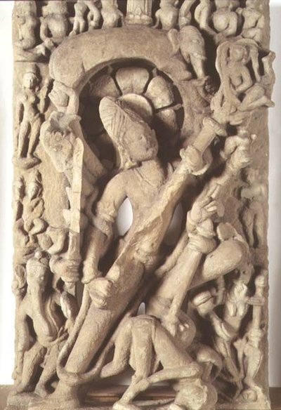 Siva in de vorm van Andhakari-Gajantakari, Kalachuri-dynastie door School Indian