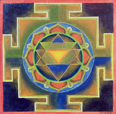 Yantra schilderij door School Indian