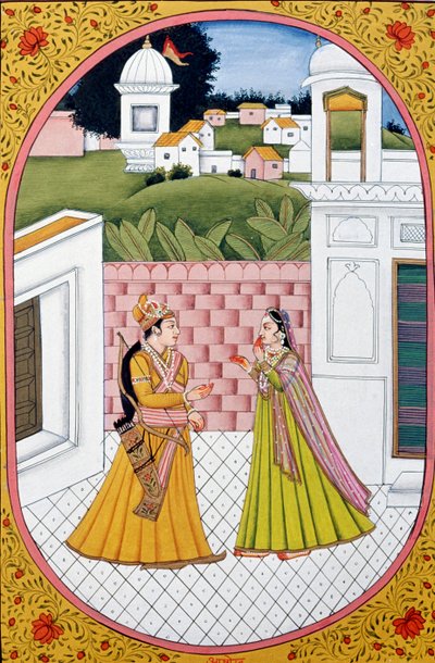 Jaar kalenderafbeelding & schilderij voor een hindoeïstische maand Asoz, India door School Indian