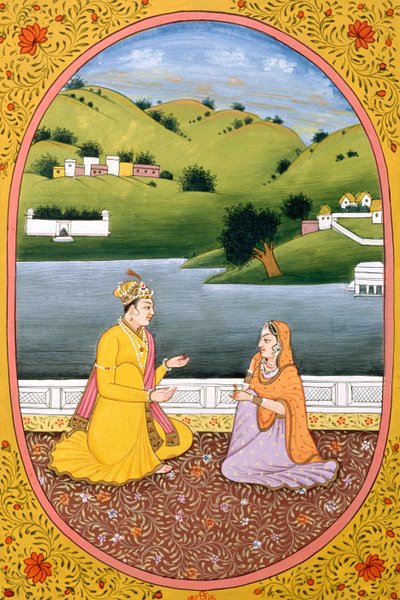 Jaar Kalender Afbeelding & Schilderij voor een Hindoe Maand Kartik, India door School Indian