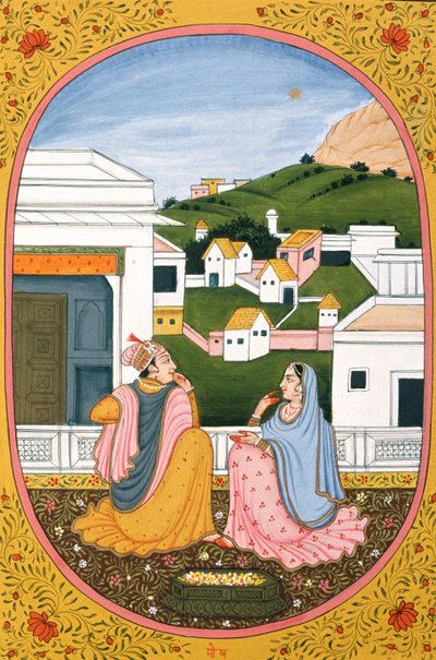 Jaar kalenderafbeelding en schilderij voor een hindoeïstische maand Paush, India door School Indian