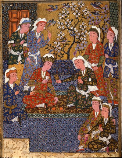 Islamitische kunst: Het hof van een koning door School Iranian