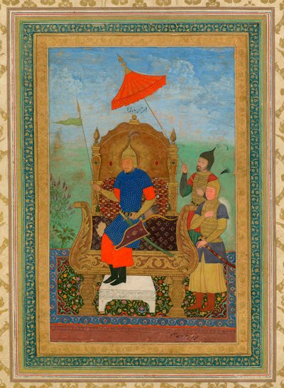 Portret van Tamerlan (Timur Khan) door School Iranian