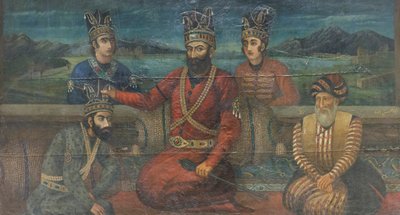 De kroning van Mohammad Shah Gurkani door Nader Shah, Abolhassan door School Iranian