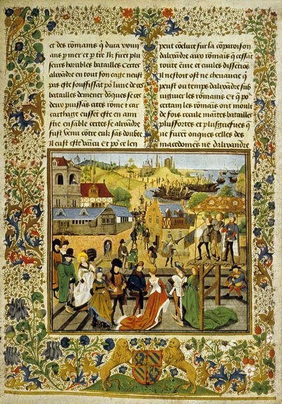 Een Viering in Tarente, kopie van een illustratie uit 