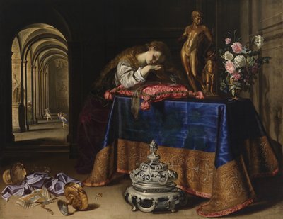 Een allegorie van berouw door School Italian