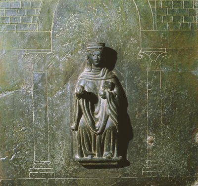 Detail van de deur van de Oratorium van St. Johannes de Evangelist, Italië door School Italian