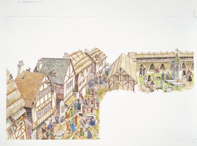 Frankrijk, Middeleeuwen - reconstructie van het dagelijks leven in een dorp door School Italian