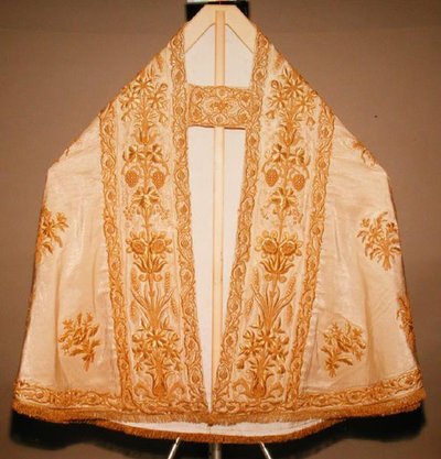 Vooraanzicht van de Parato del Corpus Domini koorkap door School Italian