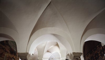 Interieur van de kapittelzaal, 5e eeuw door School Italian