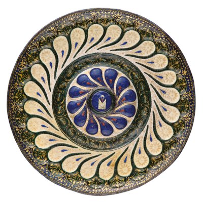 Polychrome ronde plaat, Venetiaans, c.1500 door School Italian