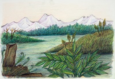 Prehistorie - reconstructie van de natuurlijke omgeving door School Italian