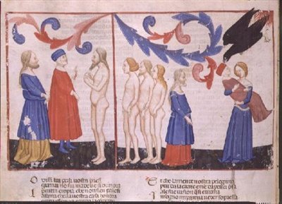 Purg.IX f.32v De Droom van Dante die door een Adelaar wordt gedood, uit 