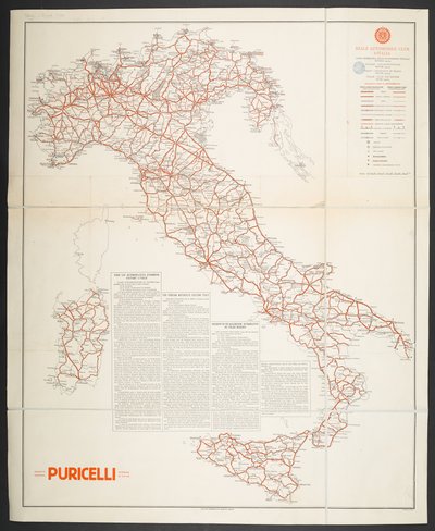 Wegenkaart van Italië, 