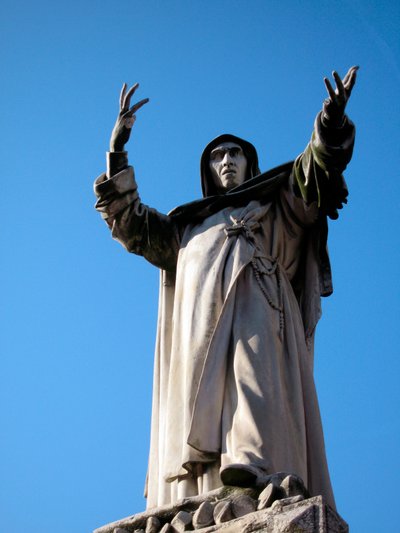 Standbeeld van Girolamo Savonarola door School Italian