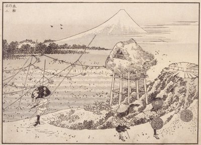 Herfstwinden, Fuji in de verte door School Japanese