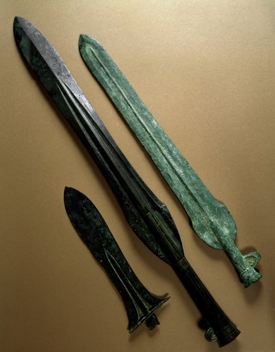 Bronzen speerpunten, Yayoi-periode (300 v.Chr.) door Japanese School