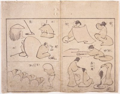 Hokusai-figuur door School Japanese