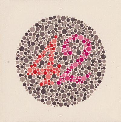Ishihara kleurentest om kleurenblindheid te detecteren door School Japanese