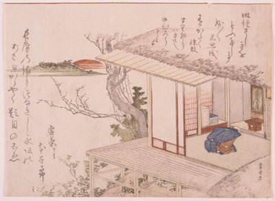 Man Knielend Voor Een Heiligdom door School Japanese