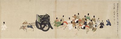 Geïllustreerd verhaal van de Heiji-opstand (1159-1160) (Keizerlijk bezoek aan Rokuhara) - Vijfde rol door School Japanese