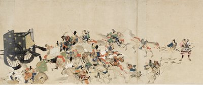 Geïllustreerd verhaal van de Heiji-opstand (1159-1160) (Keizerlijk bezoek aan Rokuhara) door School Japanese